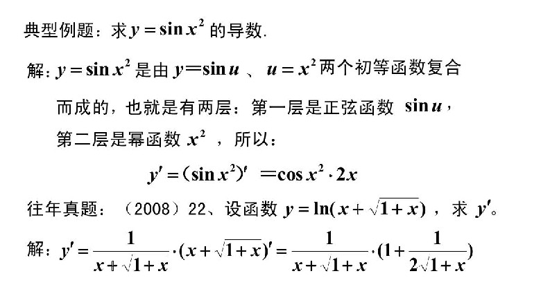 2020年江苏成人高考专升本高数（二）必备知识：复合函数