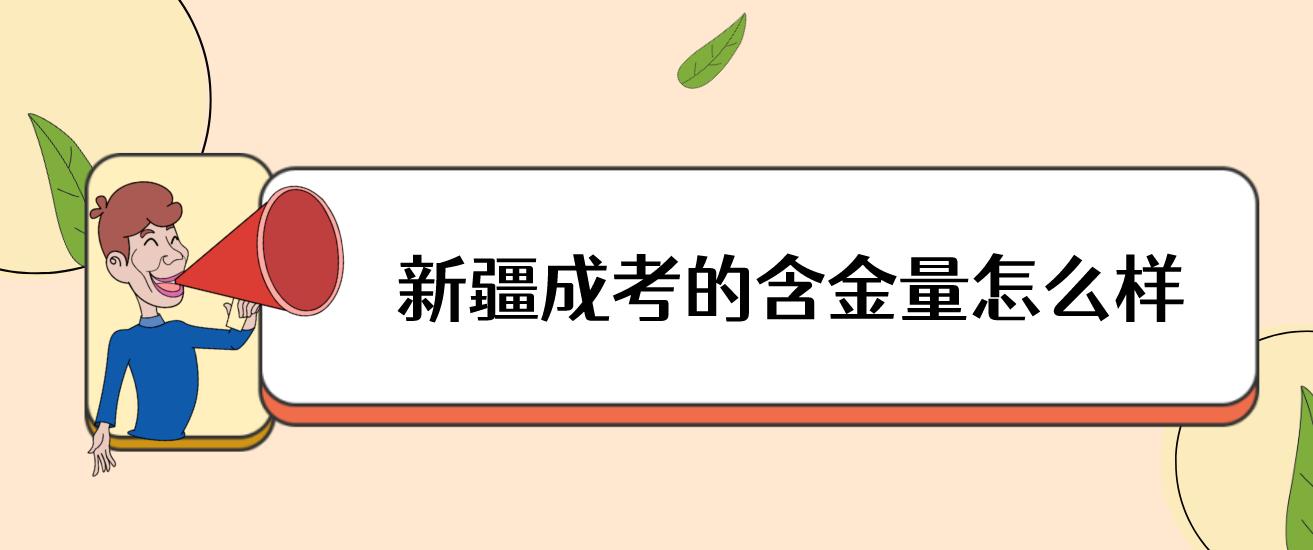 新疆成考的含金量怎么样？