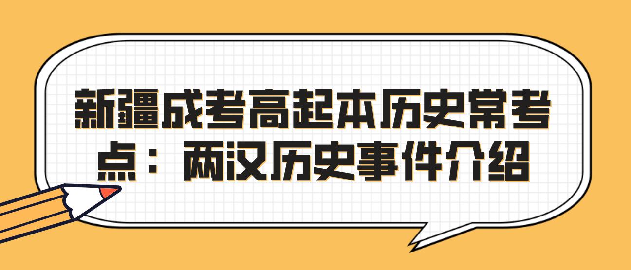 新疆成考高起本历史常考点：两汉历史事件介绍