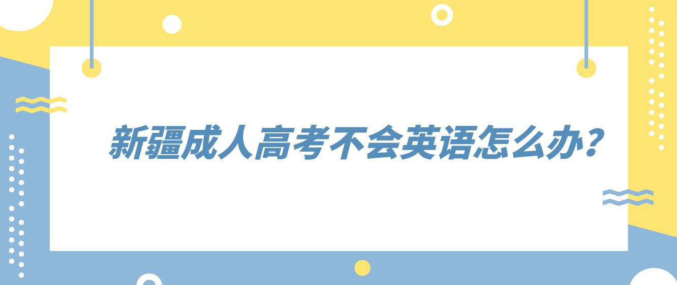 新疆成人高考不会英语怎么办？