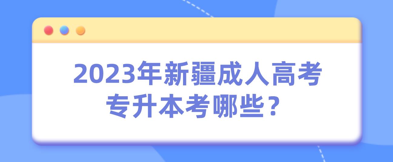 2023年新疆成人高考专升本考哪些？