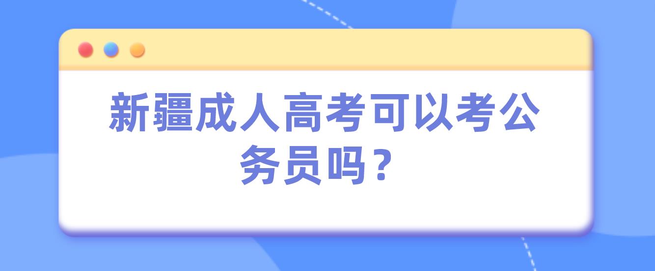 新疆成人高考可以考公务员吗？