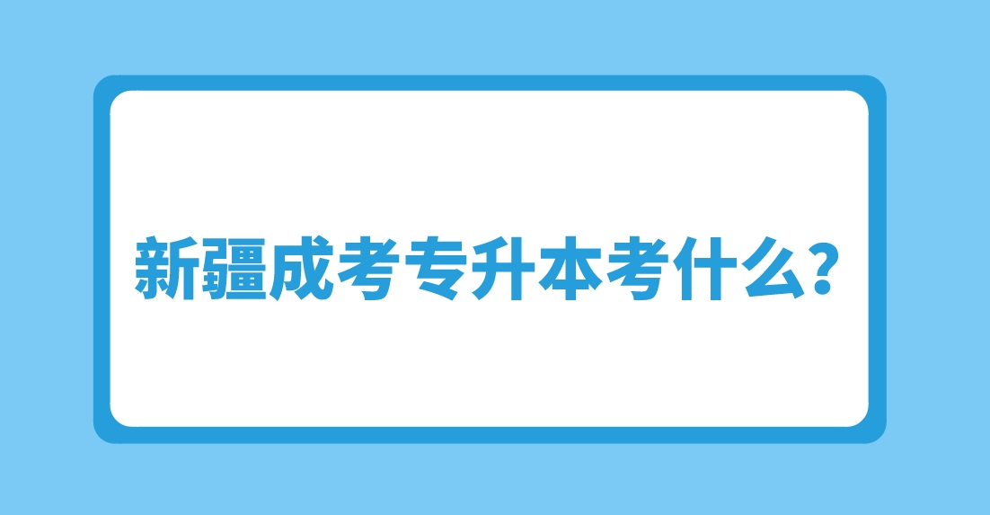 新疆成考专升本考什么？