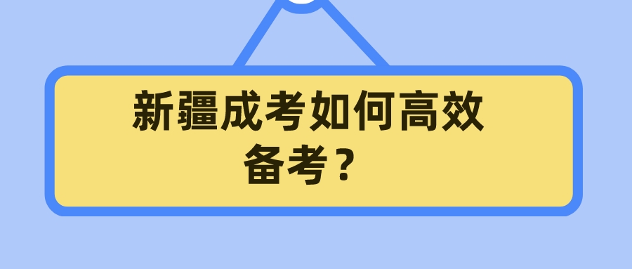 新疆成考如何高效备考？