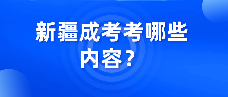 新疆成考考哪些内容？