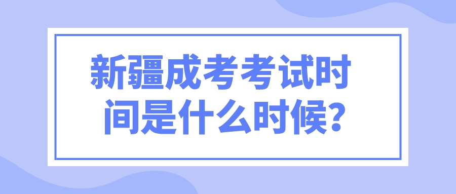 新疆成考考试时间是什么时候？